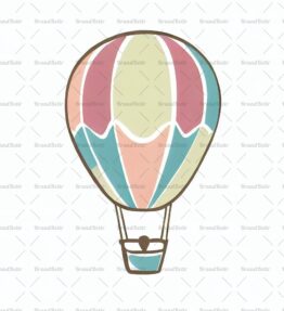 Verspielter Heißluftballon